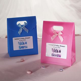 Personalized Nonwoven Fabric Favor Bags for Baby Shower   Set of 12 (More Colors)