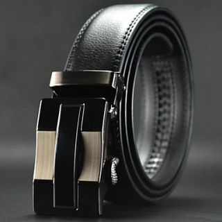 Mens Fashion Genuine Leather Automatic Buckle Belt