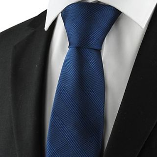 New Striped Blue Navy Mens Tie Suits Necktie for Party Wedding Holiday Gift
