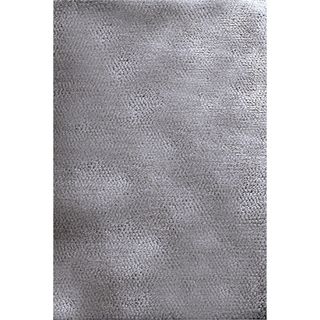 Hand woven Boden Dove Gray Plush Shag New Zealand Wool Rug (36 X 56)