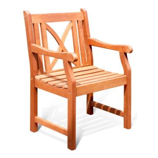 Natural Eucalyptus Wood Crossback Dining Chair Multicolor   V99