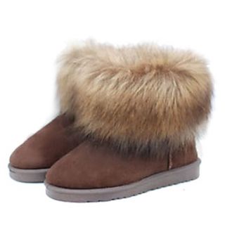 Suede Womens Flat Heel Snow Boots Ankle Boots(More Colors)