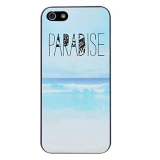 PARADISE Letter Printed and Ocean Pattern PC Hard Case for iPhone 5/5S