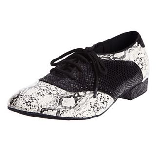 Mens Metal Snake Oxford Style Modern Dance Shoes