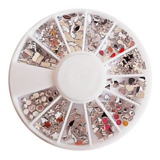 Mixed pattern Acryl Diamond Wheel Nail Art Decorations