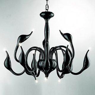 Swan Design Chandelier, 12 Light, Creative Golden Metal Electroplating