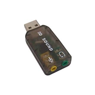 External 5.1 USB 3D Audio Sound Card Adapter for Desktop Notebook   Portable Convenience Design   Brown (SMQ4605)