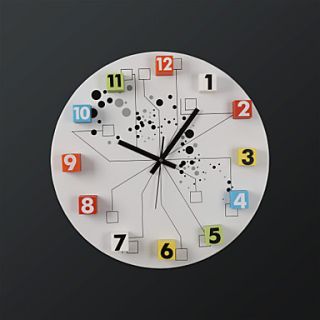 19.75H Modern Style Colorful Number Wall Clock