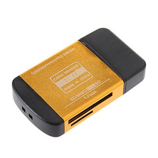 All in One USB 2.0 Memory Card Reader (Red/Black/Purple/Gold)