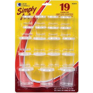 Simply Art Storage Cups Assorted Sizes 19/pkg clear