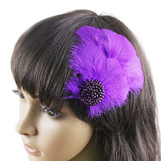 Vintage Fabric Fascinator For Women 1 Pc(Purple,White)