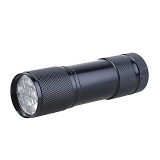 Mini Aluminum 9 LED Flashlight (3x10440/3xAAA, Random Color)