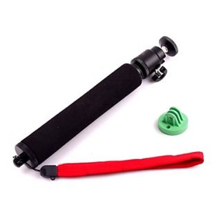 New Retractable Handheld Pole Monopod with Green Plastic Mount for GoPro Hero 3/3/2