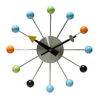 13H Contemporary Style Mute Metal Wall Clock