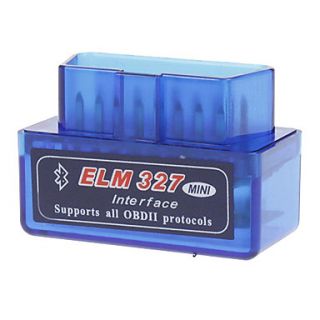 LSON ELM327C Super Mini V1.5 Bluetooth OBD II Car Auto Diagnostic Scanner Tool   Blue