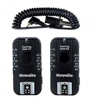 Commlite ComTrig 2.4Ghz wireless Multi functional Grouping Flash Trigger Remote Control G430 for Canon
