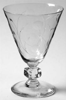 Bryce 945 2 Water Goblet   Stem #945, Cut Dot & Plant Design