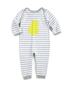 Egg Baby Infants Striped Coverall   Grey