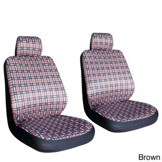 Oxgord Exquisite Plaid Checkered Bucket Seat Cover 2 piece Set