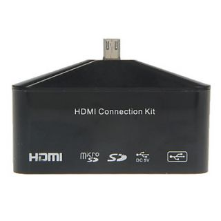All in 1 Memory Card Reader HDMI Connection Kit (Black)