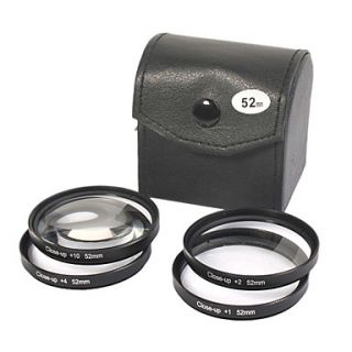 52mm Macro Filter Set with PU Leather Bag (1, 2, 3, 4)