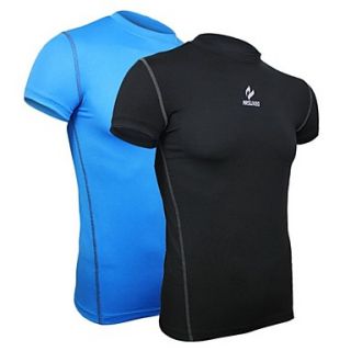 Arsuxeo Mens Compression Short Sleeve BreathableQuick Drying tights base layer