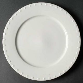 Oneida Evening Pearl Dinner Plate, Fine China Dinnerware   White,Embossed Dots,S