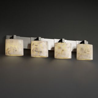 Alabaster Rocks  Modular 4 light Bath Bar