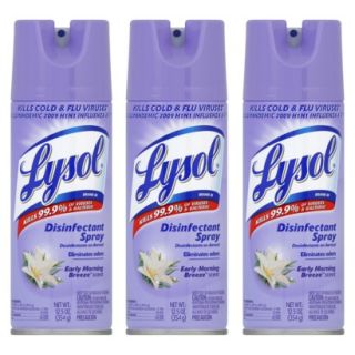 LYSOL Disinfectant Spray   EARLY MORNING BREEZE, 12.5 Ounces, 3 Pack