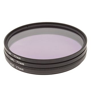 CPL UV FLD Filter Set for Camera with Filter Bag (77mm)
