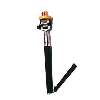 Black Aluminum Alloy Monopod with Yellow plastic Tripod Mount Adapter for GoPro HD Hero 3/3/2