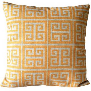 Yellow Spiral Pattern Decorative Pillow Cover