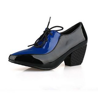 Leatherette Womens Chunky Heel Heels Oxfords Shoes with Lace up(More Colors)