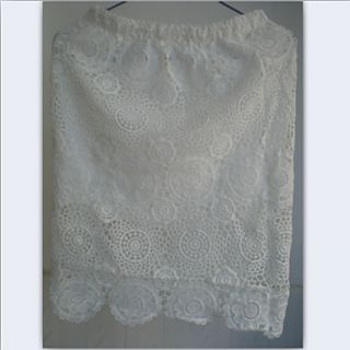 Womens Lace A Line Length Skirt