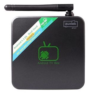 AT 01 Android 4.2.2 1GB DDR3 8GB Built in Capacity A20 1.5GHZ with 2M Pixel Camera and Microphone TV Box