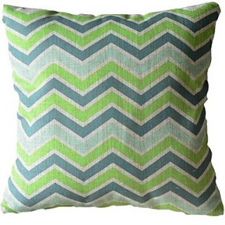 Dark Green and White Wavy Stripes Decorative Pillow Cover