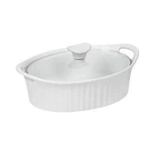 Corningware French White III 1  qt. Covered Oval Casserole