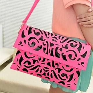 Trendy Envelope Ladies Hollow Design PU Clutch