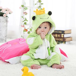 Doomagic Kids Cute Frog Modeling Baby Romper(Green)