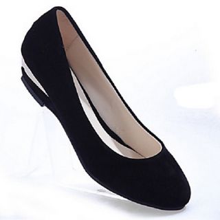 Hushan Womens Stylish Solid Color Flat Shoes(Black)