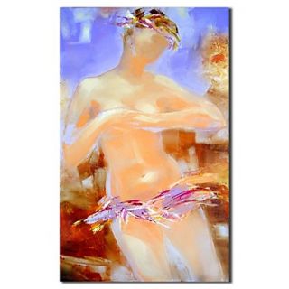 Hand Painted Oil Painting Figture Half Naked Woman with Stretched Frame