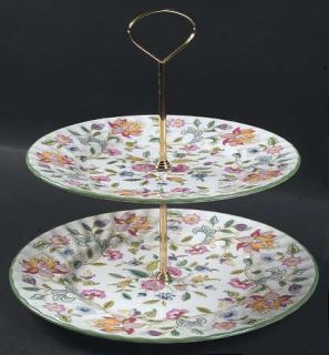Minton Haddon Hall 2 Tiered Serving Tray (Dinner & Luncheon Plates), Fine China