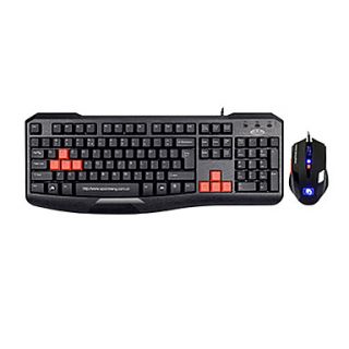 USB Wired Optical Professional Gaming KeyboardMouse Suit with Mousepad