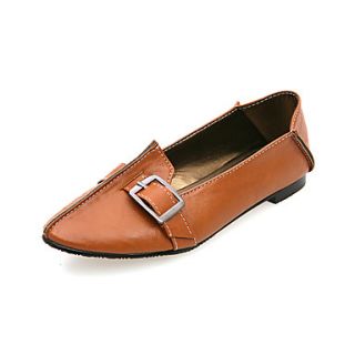 Leatherette Womens Flat Heel Ballerina Flats Shoes with Buckle(More Colors)