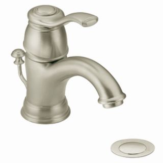 Moen 6102BN Bathroom Faucet, Kingsley SingleHandle w/ Drain Assembly Brushed Nickel