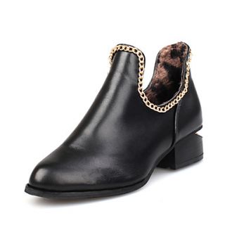 Leatherette Womens Chunky Heel Loafers Shoes