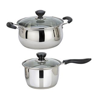 4 QT Stainless steel Saucepan and 5 QT Stainless steel Soup Pot