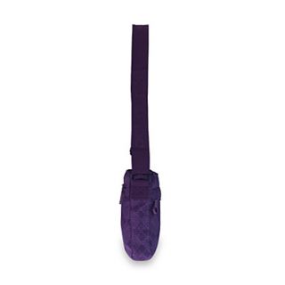 Outdoor Adjustable Belt Plaid Nylon Shoulder Bag   Purple