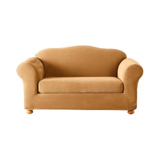 Sure Fit Stretch Piqué 2 pc. Loveseat Slipcover, Antique