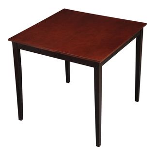 Two tone Cherry/ Black Square Dining Table